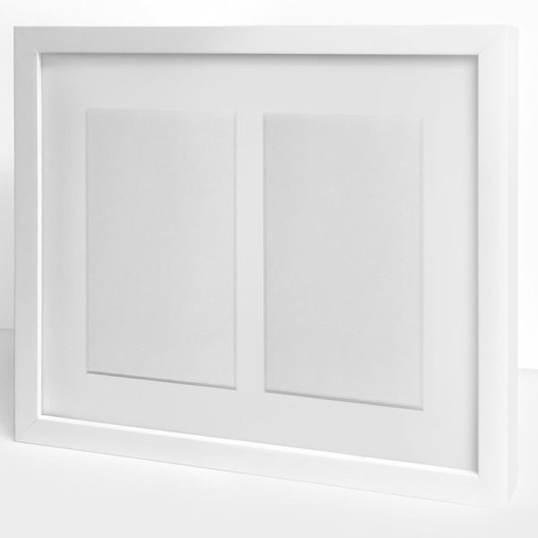 White Photo Frame with Double Matt